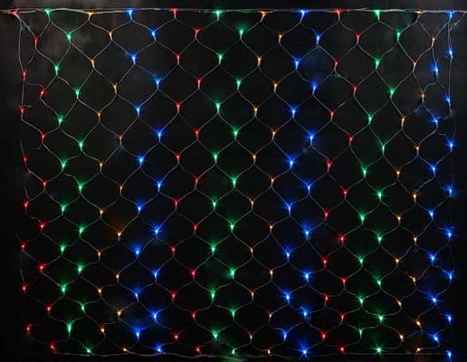 Светодиодная гирлянда сетка 120 LED LED 1,5х1,5 м МИКС 20178001