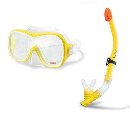 Набор для подводного плавания INTEX Wawe Rider Swim Set желтый   55647