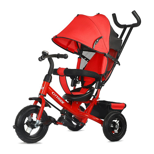 													Детский трехколесный велосипед с ручкой City-Ride CR-B3-03RD красный (898)