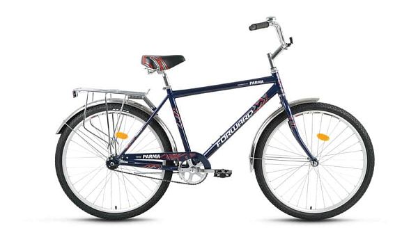 Велосипед городской FORWARD Parma 1.0 26" 18,5" 1 ск. синий глянцевый FORWARD Parma 1.0 18,5" синий 