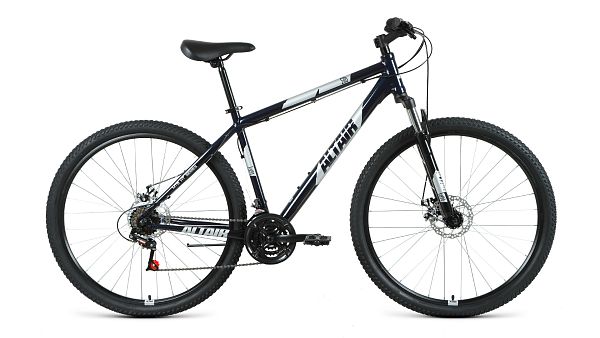 Велосипед горный ALTAIR AL 29 D 29" 17" 21 скорость (3x7) ск. темно-синий/серебристый RBKT1M69Q003 2