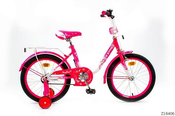 Велосипед детский MAXXPRO SOFIA 18" 10,5" бело-розовый Z18406 