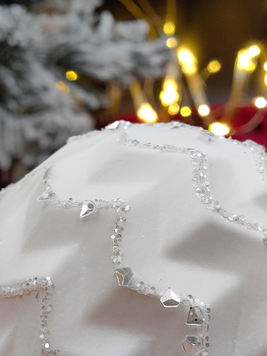 Шар белый 8 см, стекло Merry Green MG24224 фото 4 Шар белый 8 см, стекло Merry Green MG24224 фото 4