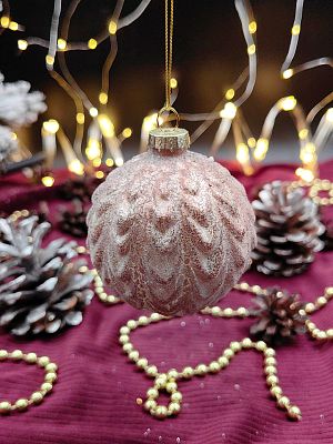 Шар бронзовая лава 8 см, стекло Merry Green MG24249