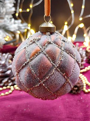 Шар темный бронзовый 10 см, стекло Merry Green MG24237