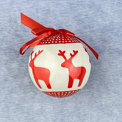 Шар 8 см 1 шт белый 6240-1w