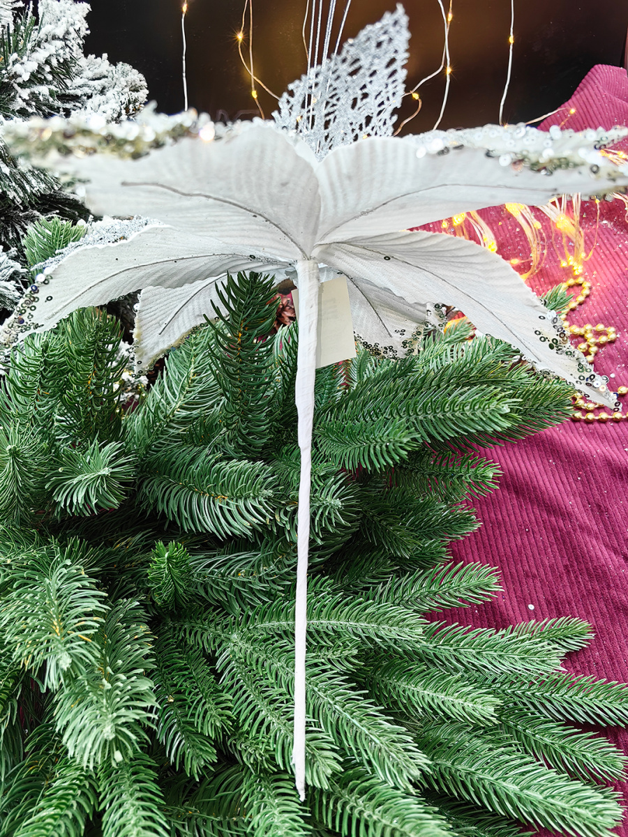 Цветок белый d см Flo-12-85white фото 3 Цветок белый d см Flo-12-85white фото 3