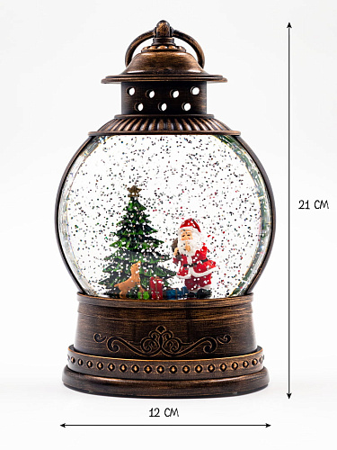													Новогодний фонарик музыкальный Дед Мороз и ёлка 21 см Р-5045-2/Р-5045-B/AZ-505/К130-931 фото 4
