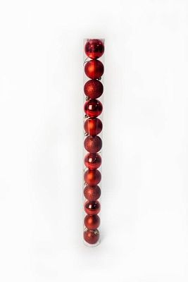 Набор шаров 6 см 12 шт красный 60AGV12-01R