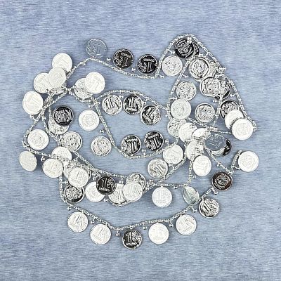 Бусы серебристый 1,6 м см SML-7s-X Бусы серебристый 1,6 м см SML-7s-X