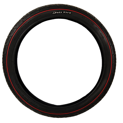 													Велопокрышка DELI 20"х2.125 (57-406) SA-238 BLACK w/ RED LINE  черный-красный D20238 фото 2