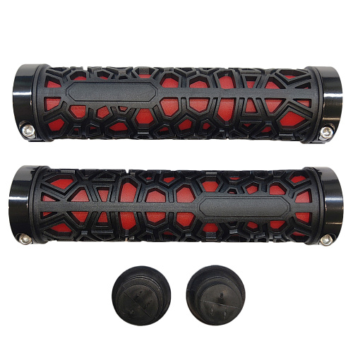 													Грипсы STG BC-GR6502, Lock-On 130 мм черный, красный Х108421 фото 2