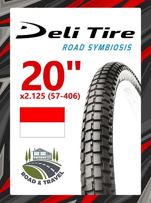 Велопокрышка DELI 20"х2.125 (57-406) SA-240  черный D20240