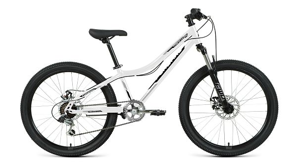Велосипед горный FORWARD TITAN 2.0 D 24" 12" 6 ск. белый/черный RBK22FW24844 