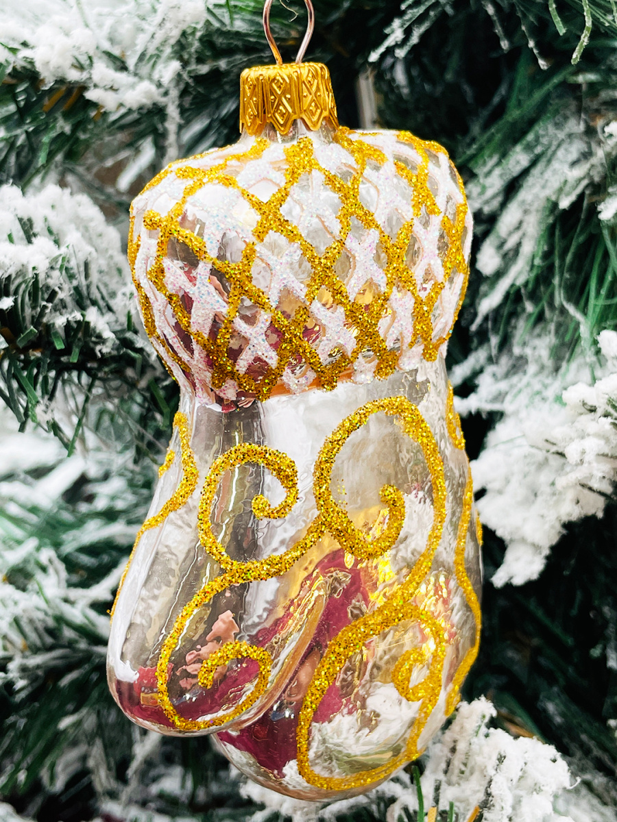 Елочные игрушки Варежка золото 10 см, стекло // варежка GOLD фото 3 Елочные игрушки Варежка золото 10 см, стекло // варежка GOLD фото 3