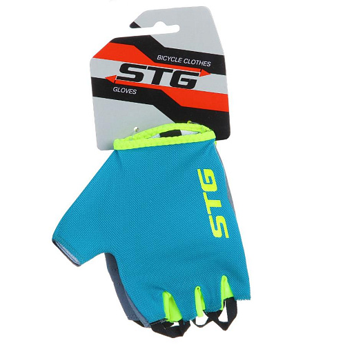 													Велоперчатки STG AL-03-418 XS голубой, салатовый Х74366-ХС фото 4