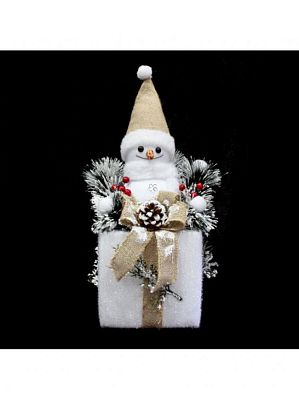 Снеговик 42 см см белый К130-631