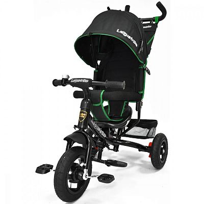 Детский трехколесный велосипед с ручкой LEXUS Trike 950-N108-BLACK-22 черный (287)