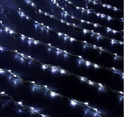 Светодиодный занавес водопад 1.8x1.2 м, белый холодный 288 LED, , провод , 18994 WHITE