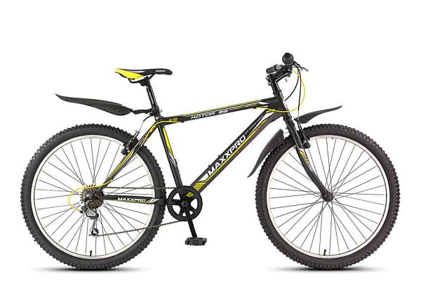 Велосипед горный MAXXPRO KATAR 26" 17,5" 6 ск. черно-желтый Y104-H36127-2 