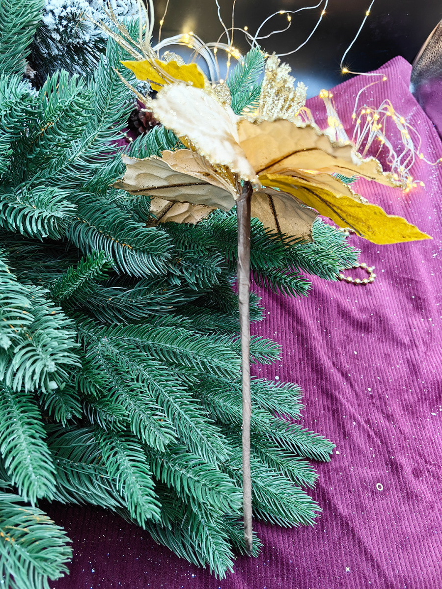 Цветок золото d 19 см Flo-12-58gold фото 3 Цветок золото d 19 см Flo-12-58gold фото 3