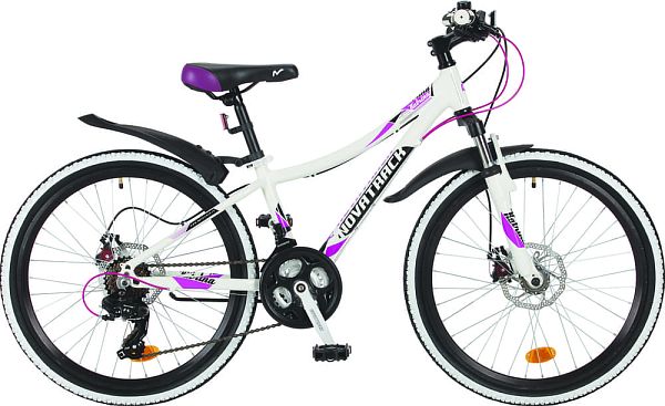 Велосипед горный Novatrack KATRINA 24" 12" 21 ск. белый 24AHD.KATRINA.12WT7 