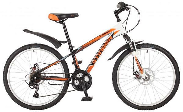 Велосипед горный Stinger Caiman D 24" 14" 18 ск. оранжевый 24SHD.CAIMD.14OR8 