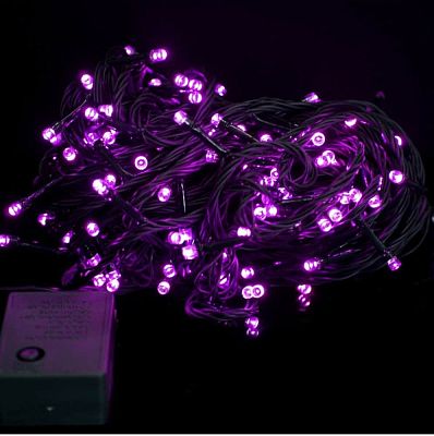 Светодиодная гирлянда нить 100 LED LED 9 м розовый K130-400