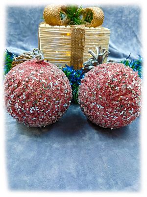 Набор шаров 10 см 2 шт розовый 9-15090PP10