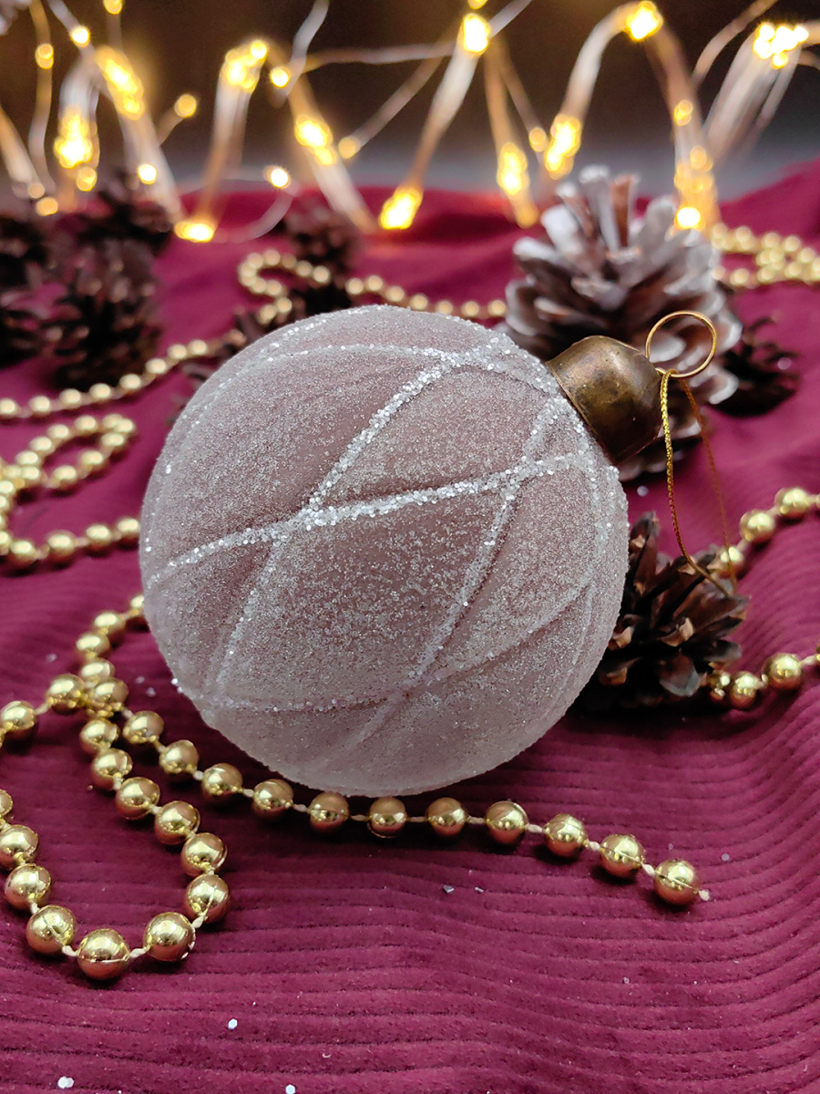 Шар орхидея 8 см, стекло Merry Green MG24197 фото 2 Шар орхидея 8 см, стекло Merry Green MG24197 фото 2