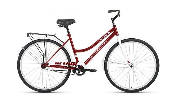 Велосипед городской дорожный  ALTAIR City 28 low 28"/700c 19" темно-красный/белый RBKT1YN81008 