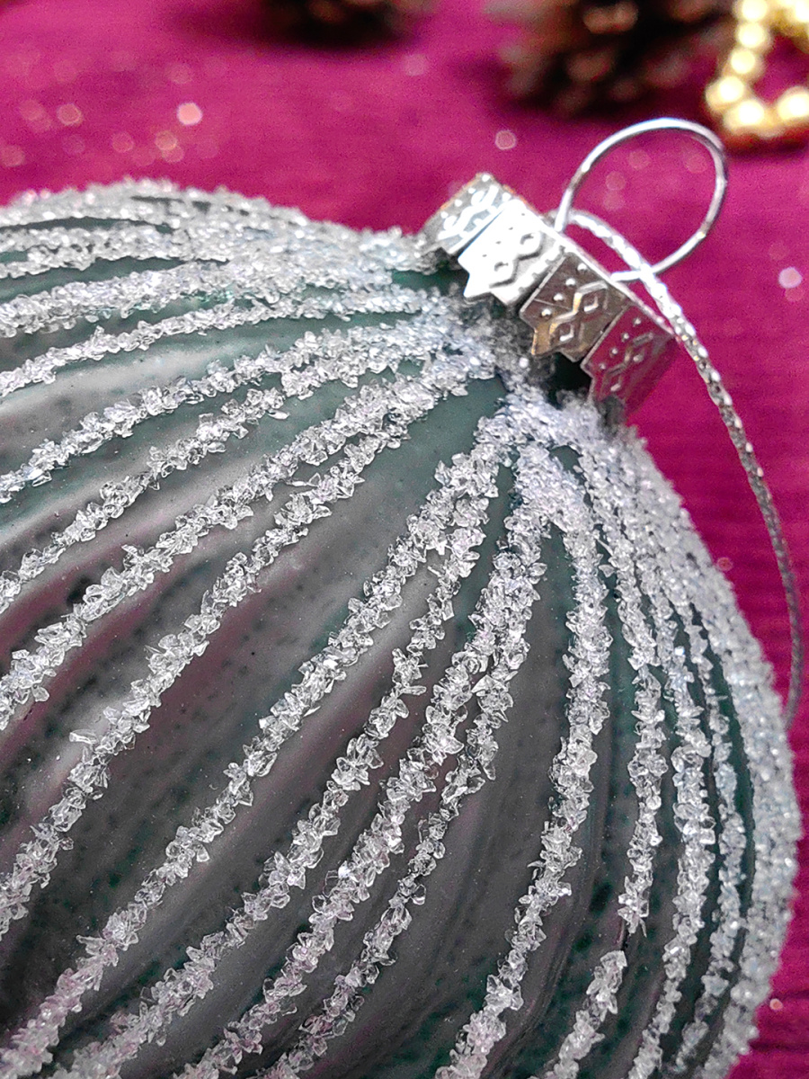 Шар хвоя 8 см, стекло Merry Green MG24124 фото 3 Шар хвоя 8 см, стекло Merry Green MG24124 фото 3