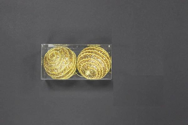 Набор шаров 10 см 2 шт золотой 9918066