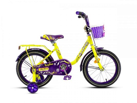 Велосипед детский MAXXPRO SOFIA 16"  желто-фиолетовый SOFIA-16-4 