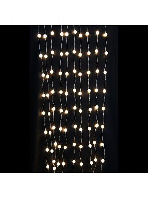 Уценка Светодиодная штора Роса 2x2 м, белый теплый 200 LED, статичный, провод белый, К130-826