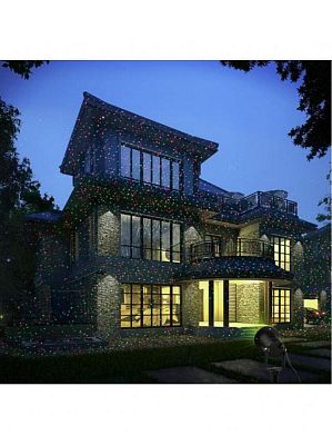 Лазерный проектор  LED дальность до 30 м красный, зеленый К130-519 Лазерный проектор  LED дальность до 30 м красный, зеленый К130-519