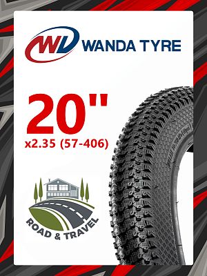 Велопокрышка Wanda 20"x2.35 (57-406) P1288  черный RTRR20WND014