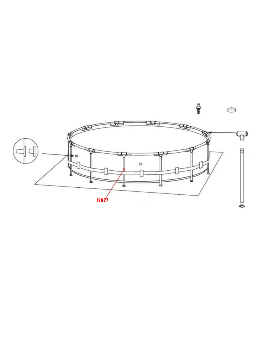 Вертикальная опора для бассейнов 366x122см 12827 фото 2 Вертикальная опора для бассейнов 366x122см 12827 фото 2