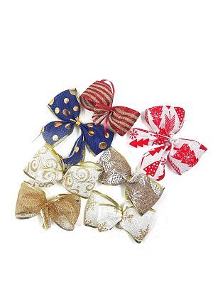 Бант 12x6см в ассортименте 1шт BANT 1MIX