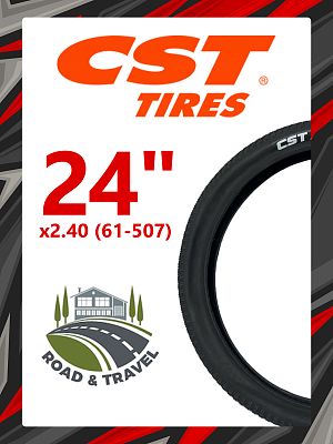 Велопокрышка CST 24"x2.40 (61-507) WIREBEAD ALL TERRAINS C1820 DK27  черный TB00004800