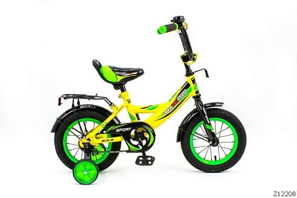 Велосипед детский MAXXPRO SPORT 12"  желто-черно-зеленый Z12208 