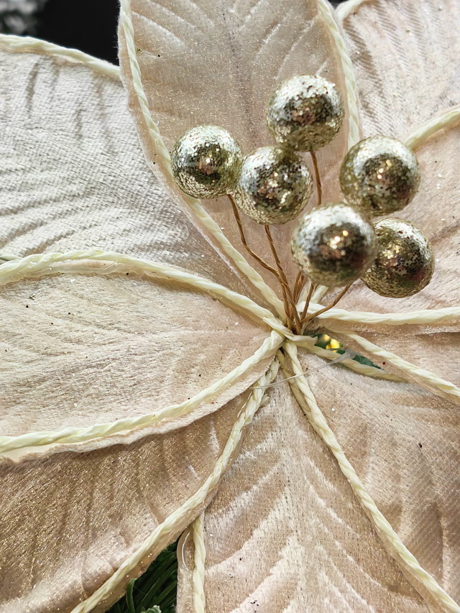 Цветок шампань d 22 см Flo-12-38champane фото 2 Цветок шампань d 22 см Flo-12-38champane фото 2