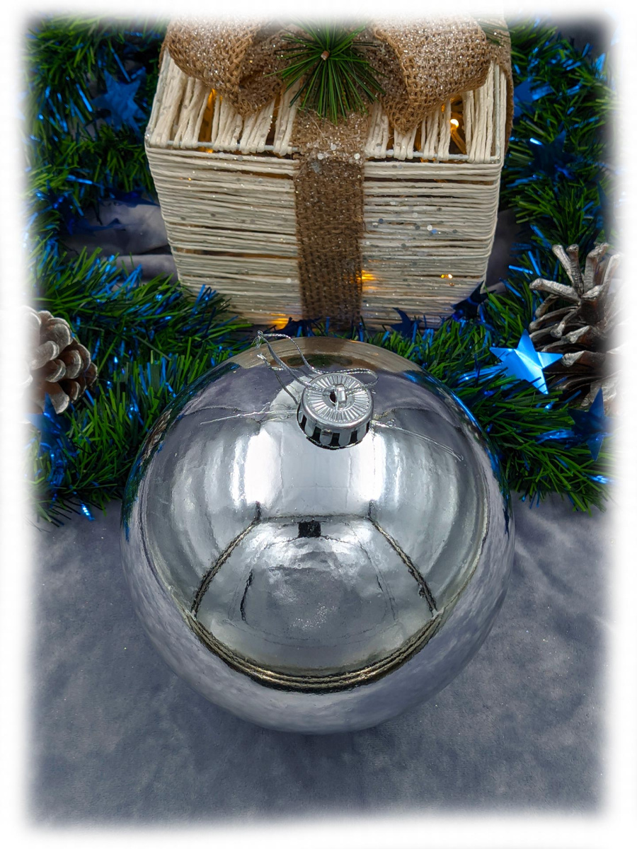 Шар 15 см 1 шт серебристый 150SP01-01S Шар 15 см 1 шт серебристый 150SP01-01S