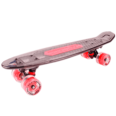 Скейтборд Tech Team TRANSPARENT LIGHT MUSIC 22" шоколадный NP001153