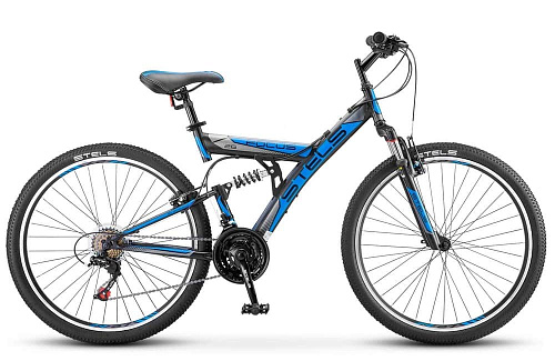 													Велосипед горный двухподвес  STELS Focus V 26" 18" черно-синий LU071322 