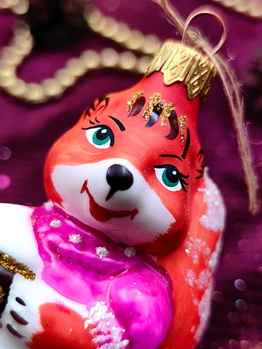 Елочная игрушка Лисичка розовый 10 см, стекло // лисичка PINK фото 5 Елочная игрушка Лисичка розовый 10 см, стекло // лисичка PINK фото 5