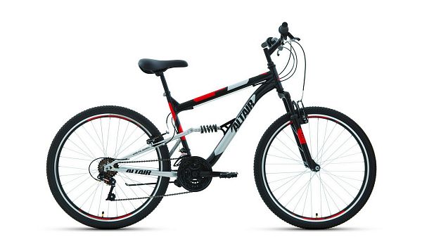 Велосипед горный ALTAIR MTB FS 26 1.0 26" 16" 18 ск. бежевый/черный RBKT1F16E002 2021 г.