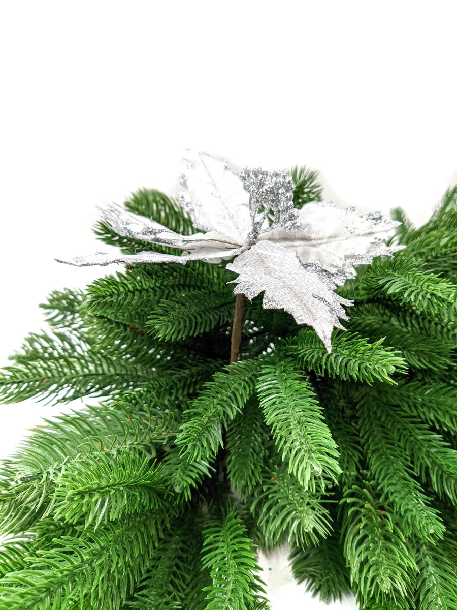 Цветок серебристый d 21 см Al-9202-5s фото 3 Цветок серебристый d 21 см Al-9202-5s фото 3