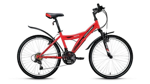 Велосипед горный хардтейл FORWARD Dakota 24 2.0 24" 15" красный глянцевый FORWARD Dakota 24 2.0 15" 