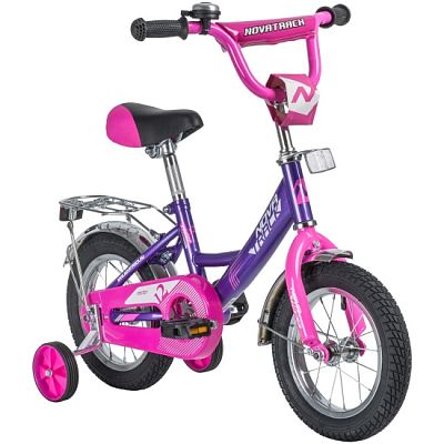 Велосипед детский  Novatrack VECTOR 12" 8,5" фиолетовый 123VECTOR.LC20 2020